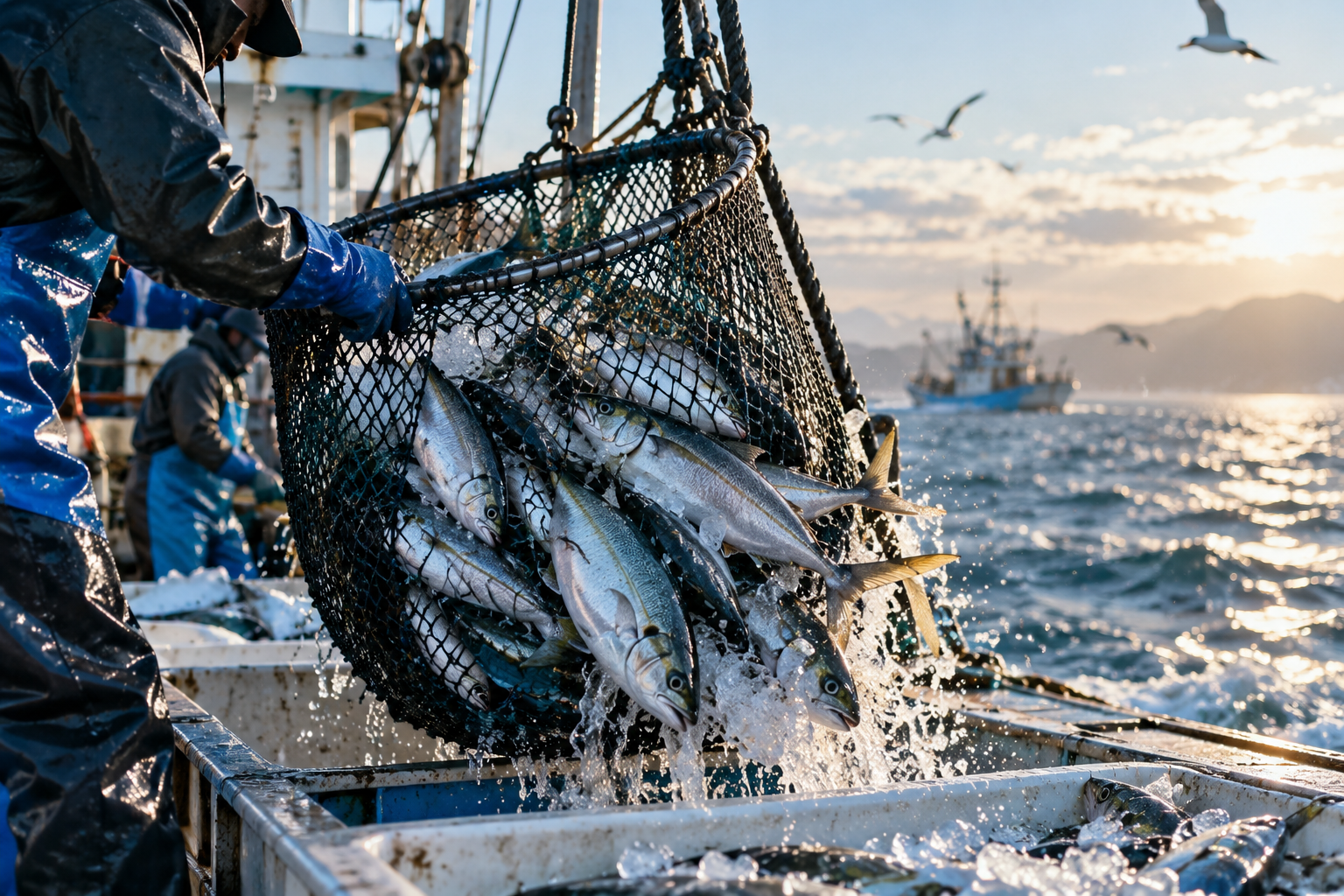 新鮮な魚の仕入れ